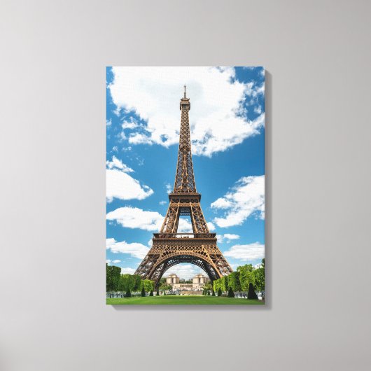 Toile Eiffel Tower View from Champ de Mars Public Park (Recto)