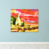 Toile El faro y las gaviotas (Insitu (Plancher de Bois))