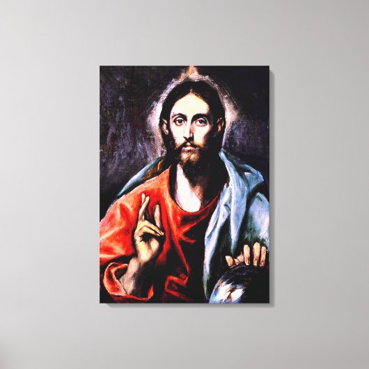 Toile El Greco - Christ comme Sauveur, portrait d'art (Recto)
