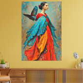 Toile « Elaris » - Plumes Devenir (Insitu(Salon))