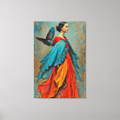 Toile « Elaris » - Plumes Devenir (Recto)