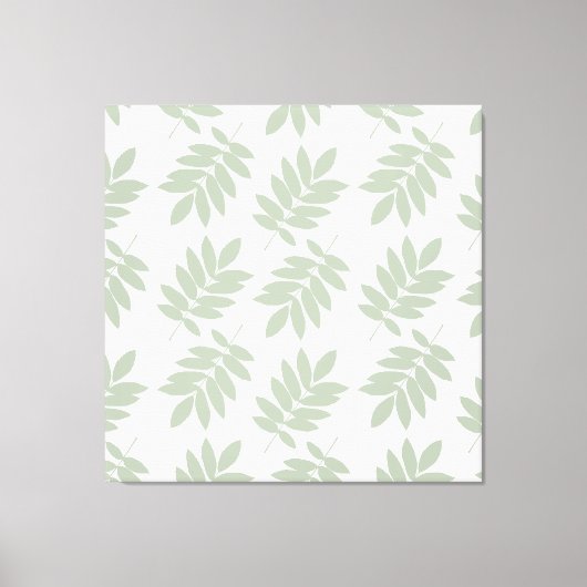 Toile Elder Leaf Pattern Green+White (Recto)