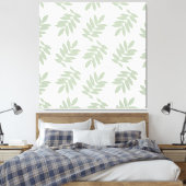 Toile Elder Leaf Pattern Green+White (Insitu(Chambre))