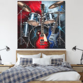 Toile Electric Fury of Rock (Insitu(Chambre))