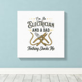 Toile Electrician Dad Nothing Shocks Me Vintage Shirt De (Insitu (Plancher de Bois))