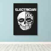Toile Electricien Je ne peux pas réparer un cadeau de cr (Insitu (Plancher de Bois))