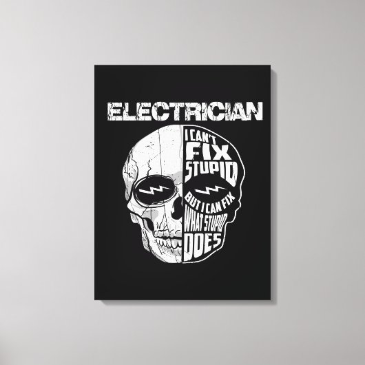 Toile Electricien Je ne peux pas réparer un cadeau de cr (Recto)