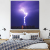 Toile Électricité Urbaine - Éclair Dynamique Au-Dessus D (Insitu(Chambre))