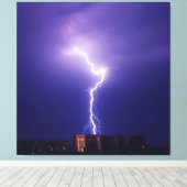 Toile Électricité Urbaine - Éclair Dynamique Au-Dessus D (Insitu (Plancher de Bois))