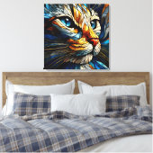 Toile Élégance à fond - Chat généré par l'IA (Insitu(Chambre))