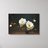 Toile Élégance d'Ivoire en Fleur (Recto)