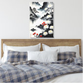 Toile Elégance en Fleur : Harmonie Florale et Paysage (Insitu(Chambre))