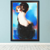 Toile Elégance en noir par Rolf Armstrong (Insitu (Plancher de Bois))