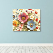 Toile Élégance florale douce (Insitu (Plancher de Bois))