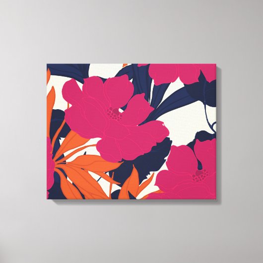 Toile Élégance florale : motif abstrait (Recto)