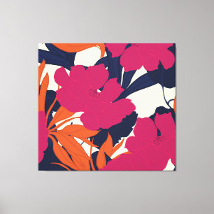 Toile Élégance florale : motif abstrait