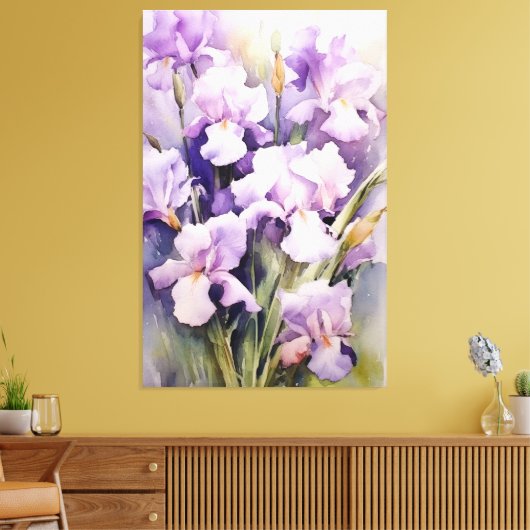 Toile Élégance gracieuse des Iris (Insitu(Salon))