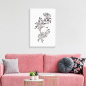 Toile "Élégance intemporelle : crânes et Roses" (Insitu(Salon))