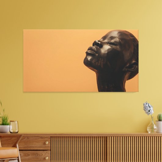 Toile Élégance sculpturale en bois noir (Insitu(Salon))