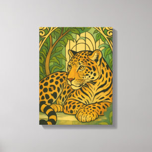 Toile Élégance stylisée de la jungle