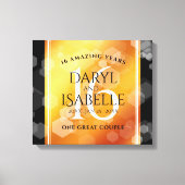 Toile Élégant 16ème anniversaire de Mariage de Topaz d'o (Recto)