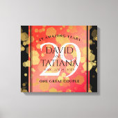 Toile Élégant 29e anniversaire du Mariage Garnet (Recto)