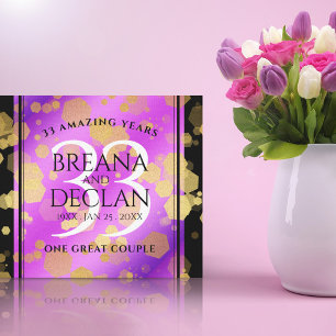 Toile Élégant 33e anniversaire du Mariage Améthyste
