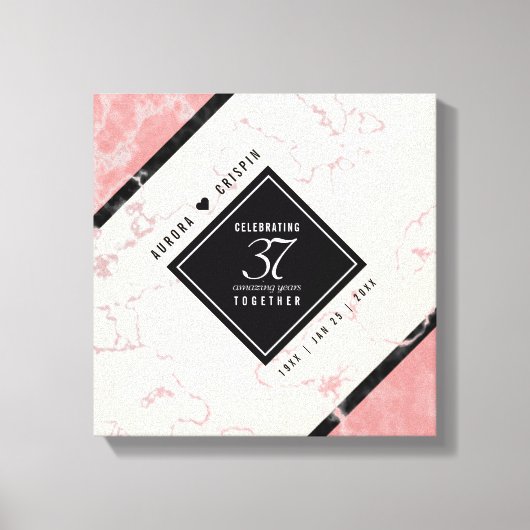Toile Élégant 37e anniversaire du Mariage Alabaster (Recto)