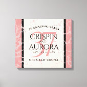 Toile Élégant 37e anniversaire du Mariage Alabaster (Recto)