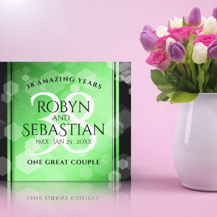 Toile Élégant 38e anniversaire du Mariage Emeraude