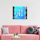 Toile Élégant 41ème anniversaire Mariage de Topaz Bleu (Insitu(Salon))