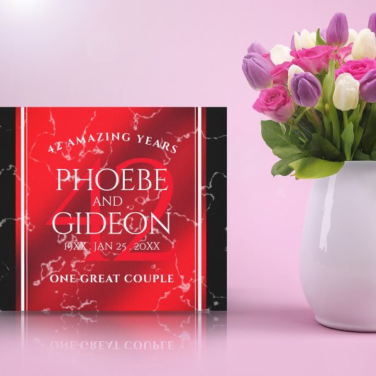 Toile Élégant 42e anniversaire du Mariage Jasper