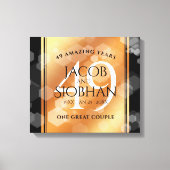 Toile Élégant 49ème anniversaire de Mariage de cuivre (Recto)