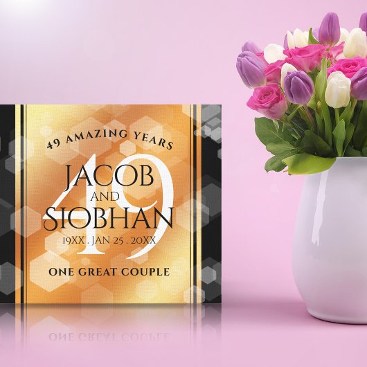Toile Élégant 49ème anniversaire de Mariage de cuivre
