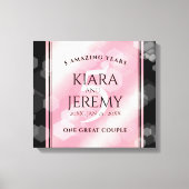 Toile Élégant 5ème anniversaire Mariage de quartz Rose (Recto)