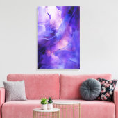 Toile Élégant Art Moderne Abstrait Violet Contemporain (Insitu(Salon))
