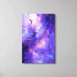 Toile Élégant Art Moderne Abstrait Violet Contemporain