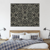 Toile Elegant Black & White Abstract Geometric Pattern  (Insitu(Chambre))