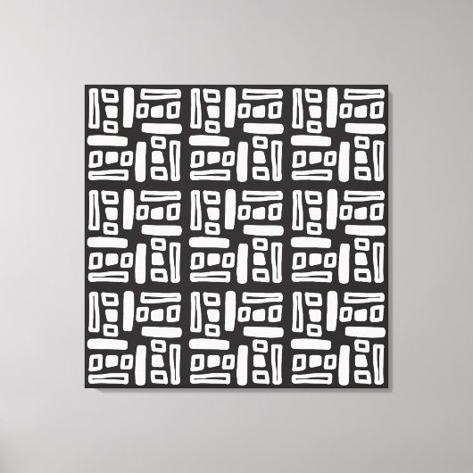 Toile Elegant Black &White Abstract Pattern (Recto)