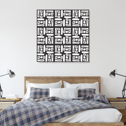 Toile Elegant Black &White Abstract Pattern (Insitu(Chambre))