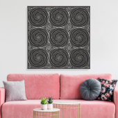 Toile Elegant Black &White Abstract Pattern (Insitu(Salon))