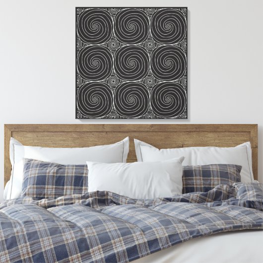Toile Elegant Black &White Abstract Pattern (Insitu(Chambre))