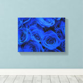 Toile Elégant bleu rose bleu fleurs bleu bleu bleu flora (Insitu (Plancher de Bois))