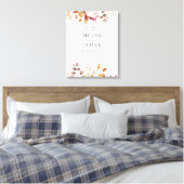 Toile Elégant Boho Automne Floral Mariage Bienvenue (Insitu(Chambre))