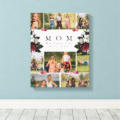 Toile Elégant Botanique Floral Maman 8 Photo Collage cad (Insitu (Plancher de Bois))