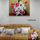 Toile Élégant bouquet d'orchidées blanches et roses numé<br><div class="desc">Cette impression en toile présente un bouquet d'orchidées blanches et roses avec un arrière - plan doré. Les orchidées blanches et roses surlignées sur fond doré, créent une pièce élégante mais attrayante. Une orchidée blanche pure dans les pétales fait ressortir leur délicate beauté tout en ajoutant une touche de luxe...</div>