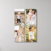 Toile Elegant Bow & Ribbon Present Family Photo Collage (Recto)