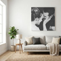 Élégant Carré Moderne Minimaliste Photo Mariage