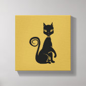 Toile Élégant chat noir (Recto)