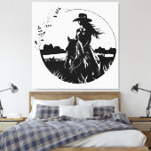 Toile Élégant Cheval Fleur Equestre (Insitu(Chambre))